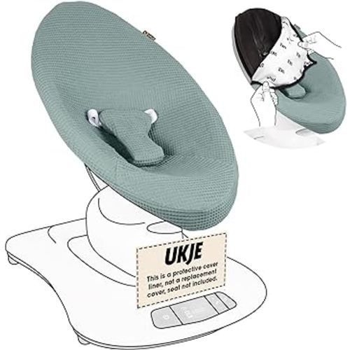 UKJE Liner Baby Rocker Cover - Compatible with Old Model Before 2022 4moms MamaRoo 4 - Baby Swing Cover - Bouncer Cover - Compatible Cover over The 4moms Mamaroo 4 Swing Bouncer - Jade