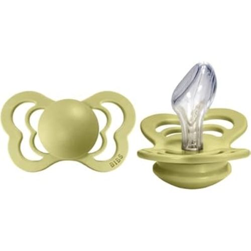 BIBS Pacifiers - Couture Collection | BPA-Free Baby Pacifier | Made in Denmark | Set of 2 Meadow Color Premium Soothers | Size 6-18 Months