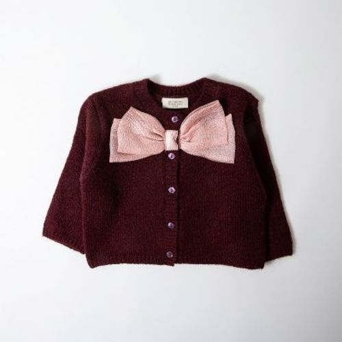 Picolette by Olivia Culpo Baby Girls' bow Cardigan Sweater - Pink 12M