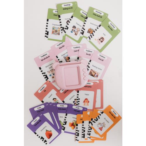 Pink Bilingual Southern Vietnamese-English flashcard reader| Learn Vietnamese (Southern accent)