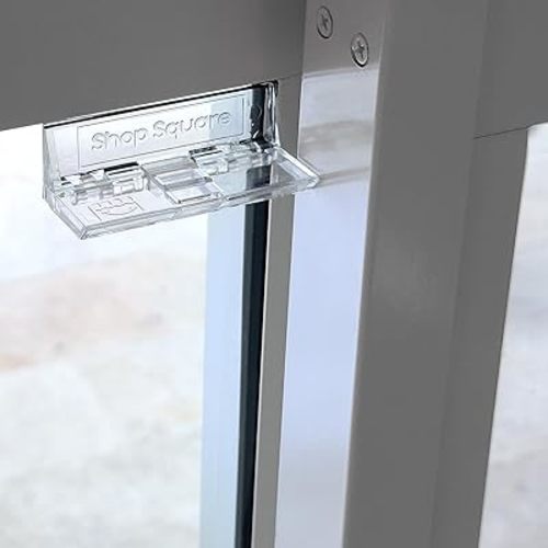 Sliding Glass Door Lock for Home Safety - Sliding Patio Door Locks, Child Safety Slide Window Stopper, Extra Strong Adhesive