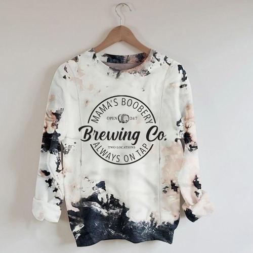 Mama's Boobery Funny Breastfeeding Crewneck Sweatshirt