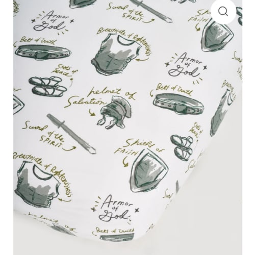 Armor of God White Bedsheet Bamboo