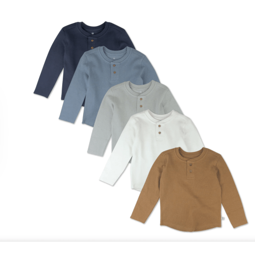 5-Pack Waffle Henley | Honest Baby Clothing