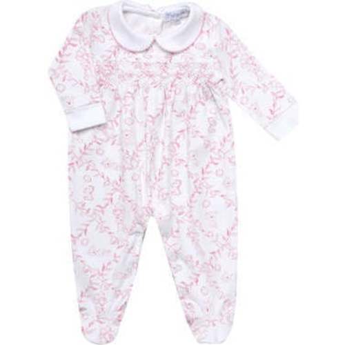 Pink Bears Trellace Smocked Footie,Pink - Nellapima | Maisonette