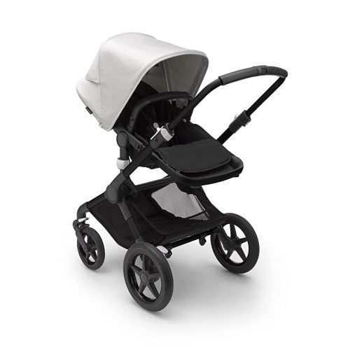 Bugaboo Fox 3 Extendable Sun Canopy with UPF Sun Protection and Peekaboo Mesh Panel, Compatible with All Fox Models and Lynx - Misty White