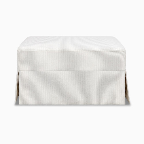 Namesake Crawford Gliding Ottoman - Fog Chatham Stripe