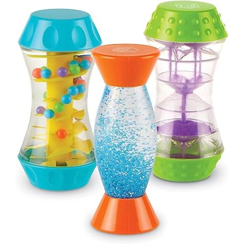 Learning Resources Sensory Trio Fidget Tubes - Creativity For Kids, Bottles For Toddler, Kids Travel Essentials Toys, Fine Motor Skills Gifts, Calm Down Corner Supplies, Bin Activities
