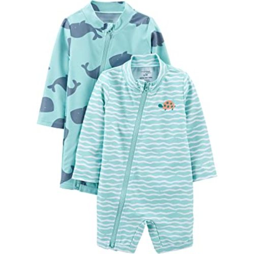 Simple Joys by Carter's Boys' 2-Pack 1-Piece Zip Rashguards