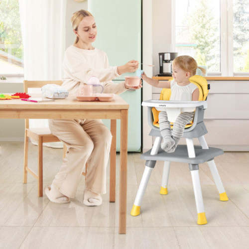 Convertible highchair with removable tray