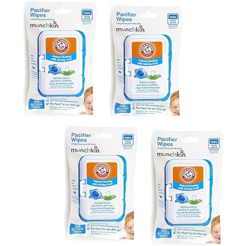 Munchkin Arm & Hammer Pacifier Wipes (4 Packs of 36 wipes each)
