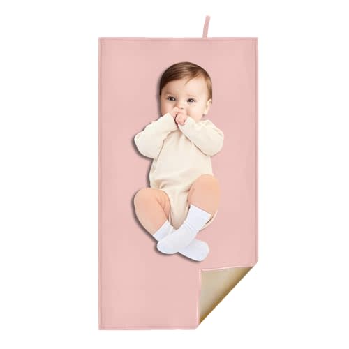 BEWDIO Pink Diaper Changing Pad for Baby, Portable Baby Changing Mat for Travel or Home, Foldable Mat Fits Perfectly in Diaper Bag (67-12)