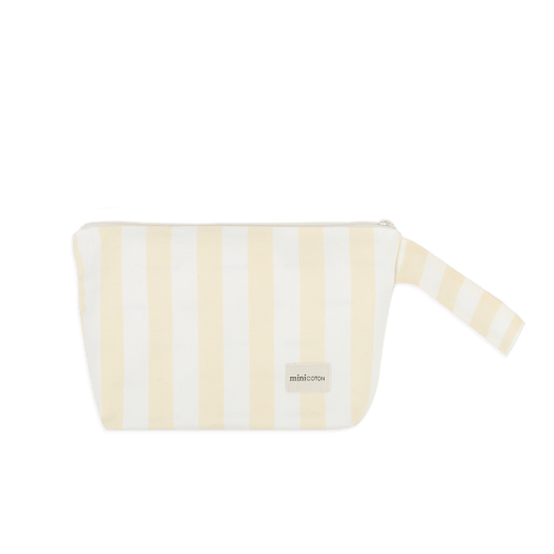 Minicoton Diaper Bag — Butter + White