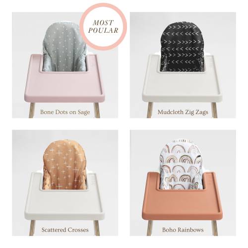 IKEA Highchair Cushion Cover - Bone Dots on Sage Option