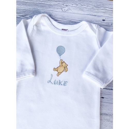 Winnie the Pooh Disney Personalized Gown Boy Coming Home Outfit Baby Boy Coming Come Outfit Little Brother Outfit Baby Boy Baby Shower