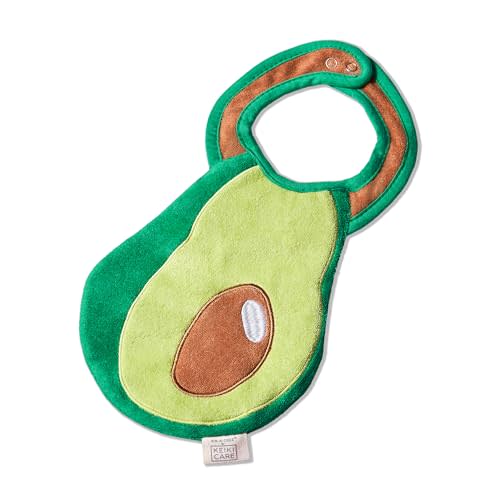 KEIKI CARE Avocado Shaped Drool Bib – Premium Handmade Baby Bib for Infants & Toddlers | Soft, Absorbent, Gentle Cotton | Unique Cute Infant Gift, Newborn Essentials, Boutique Baby Accessories