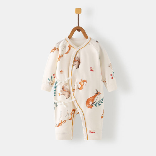 Baby Leaf Animal Kimono Romper