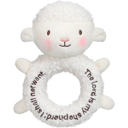 Lamb Stuffed Animal Little Sheep Stuffed Animal Praying Baptism Soft Lamb Plush Snuggle God's Lamb with Embroidered Religious Gifts for Boys Girl Baby Showers Mom's Barnyard Nursery Decor Doll Toy