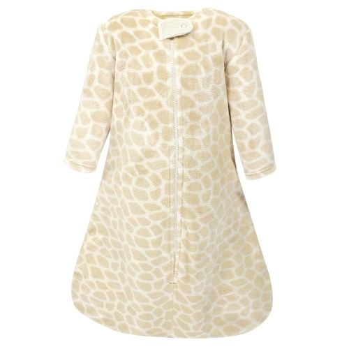 Hudson Baby Unisex Baby Plush Sleeping Bag, Sack, Blanket, Long-Sleeve Giraffe, 0-6 Months