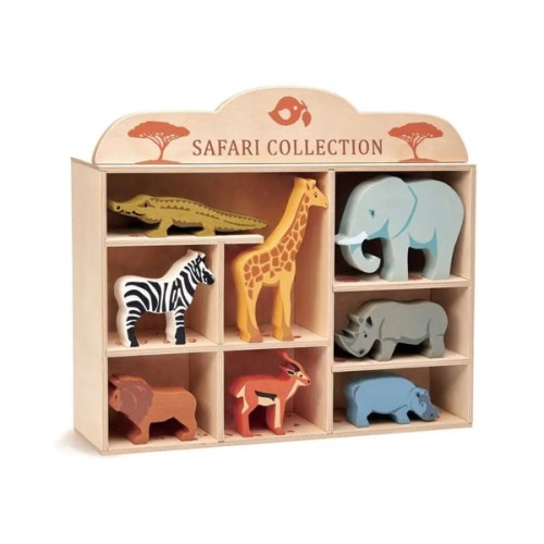Tender Leaf Toys Wooden Safari Animal Set | Hello Charlie