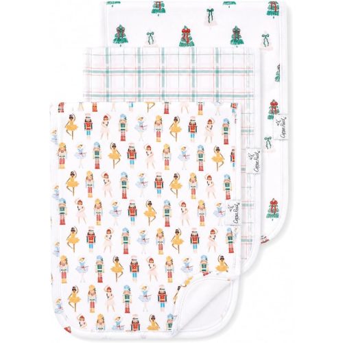 Copper Pearl Premium Baby Burp Cloths - 3-Pack Large Cotton Burp Cloths, Extra Soft Spit Up Rags with 3 Absorbent Layers, Perfect for Baby Boy and Baby Girl Gifts (21" x 10" Size, Juliet Set)