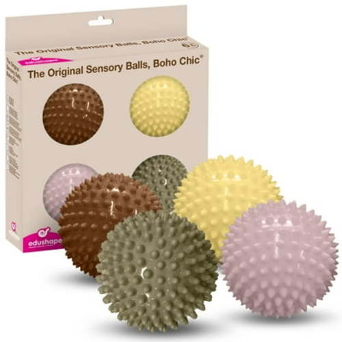 Edushape The Original Sensory Balls for Baby 4-Inch Boho Chic