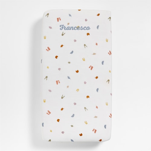 Personalized Supersoft Forest Animals Organic Cotton Baby Crib Fitted Sheet