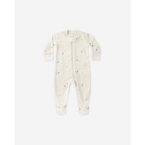 Zip Long Sleeve Sleeper Footie || Moons – Quincy Mae