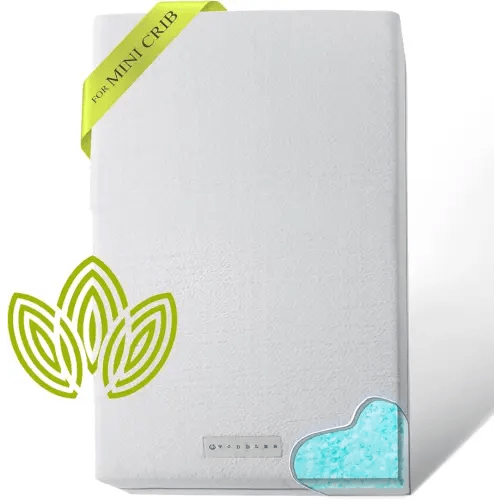 Organic Cotton Dual-Sided Mini Crib Mattress, 38x24x3 Premium Memory Foam 2-Stage CertiPUR-US Hypoallergenic Baby Mattress Firm Support for Infant Cooling Gel for Toddler Waterproof & Washable Cover