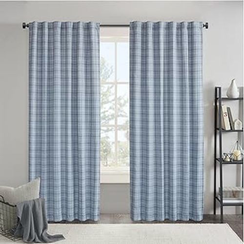 Madison Park Window Curtain Thermal Insulated Fleece Lining, Room Darkening, Single Panel Pack, 50" x 95"