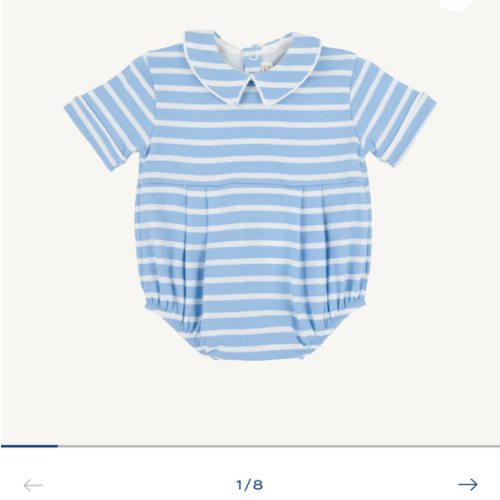Bradford Bubble - Sarasota Sky Stripe with Worth Avenue White
