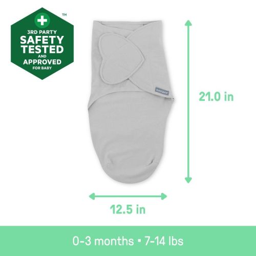 Swaddleme By Ingenuity Monogram Collection Swaddle Wrap, For Ages 0-3 Months - Rising Sun - 3pk