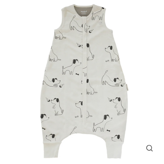 4 Season® Baby Sleep Bag with Feet, Merino Wool & Organic Cotton, Puppies 18-36 Months