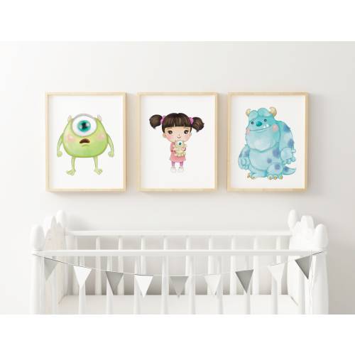 Monsters Inc. Nursery Kids Room Decor Prints