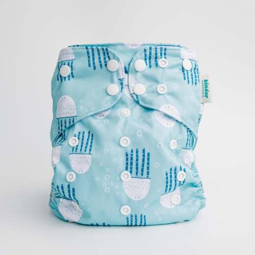 Animals and Insects: Essentials Pocket Cloth Diaper with Athletic Wicking Jersey, Grows with your Baby