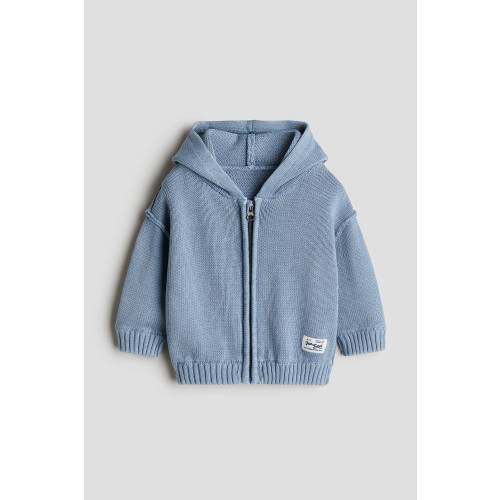 KNIT COTTON HOODED JACKET