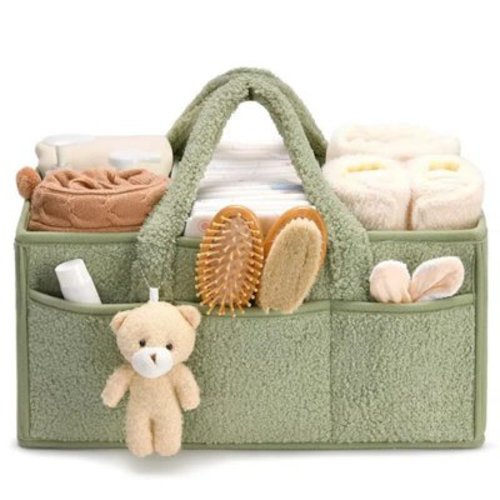JUANANIUG Versatile Diaper Caddy for Nursery & Car - Large Organizer with Removable Dividers | Perfect Baby Shower Gift