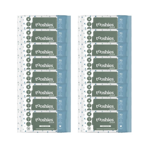 Tooshies Wipes | Pure Water | 100 Percentage Plastic Free |Biodegradable | Fragrance Free | 16 x 70pk (1120 Wipes) : Amazon.com.au: Health, Household & Personal Care