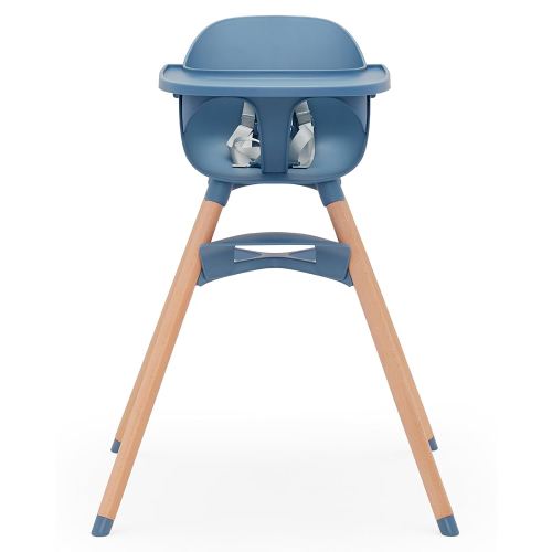 Lalo The Chair Convertible 3-in-1 High Chair for Babies & Toddlers, Dishwasher Safe Tray, Adjustable Footrest, Blueberry