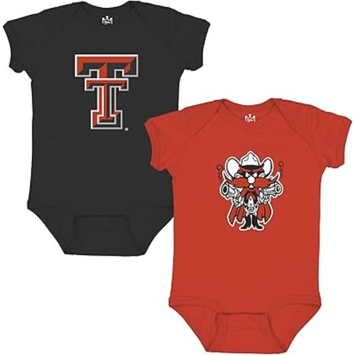 Little King NCAA Bodysuit 2 Pack Short Sleeve-100% Cotton-Infant Sizes 0-3M 6M 12M 18M
