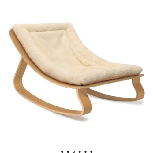 Levo Beech Wood Baby Bouncer | Ecru
