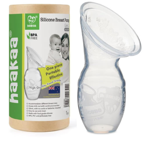 Haakaa Silicone Breastfeeding Manual Breast Pump Milk Pump 100% Food Grade Silicone BPA PVC and Phthalate Free, Clear : Amazon.com.au: Baby