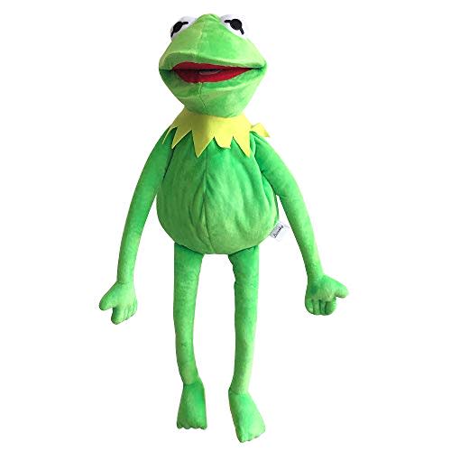 Kermit Frog Hand Puppet With 50 Pcs Stickers - Soft Stuffed Plush Toy for Boys & Girls - 24 Inches