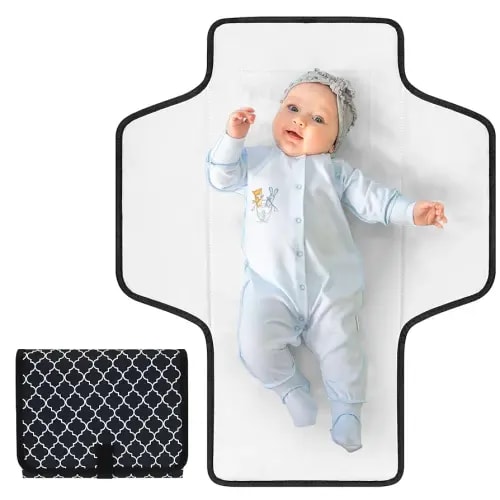 Accmor Portable Diaper Changing Pad, Waterproof Baby Changing Mat, Foldable Travel Diaper Changing Pads for Baby, Baby Essentials Shower Registry Gifts