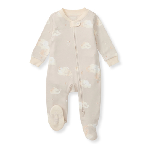 Good Night Sky Organic Cotton Sleep and Play Limestone
