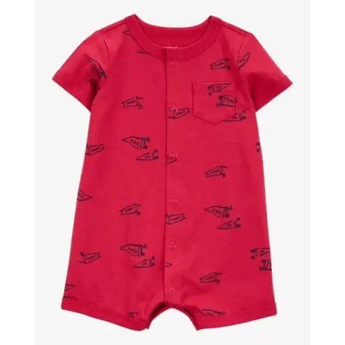 Baby Printed Short-Sleeve Romper - Red - Carter's | Carter's