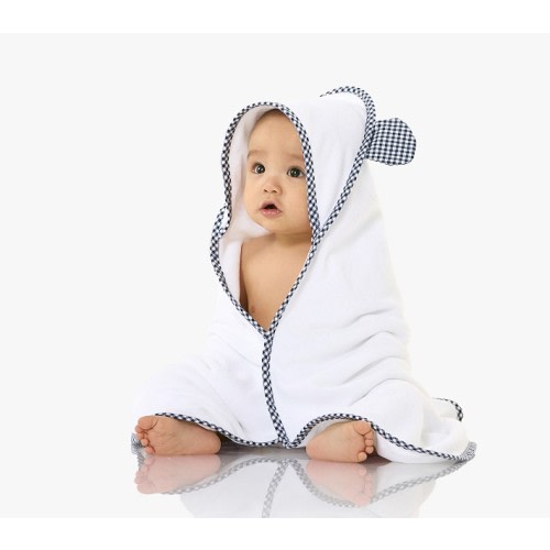 Gingham Critter Baby Hooded Towel & Washcloths | Pottery Barn Kids