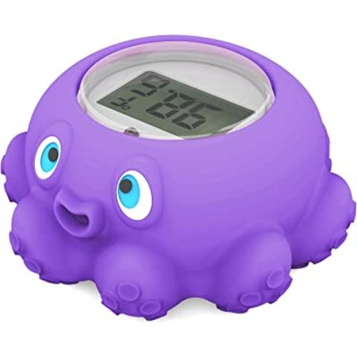 Baby Bath Bathtub Thermometer for Infant - Pool & Pond Safety Water Temperature Digital Thermometer - Floating Bathing & Swimming Toy Gift for Kids Newborn Mother with Flashing Temperature Warning