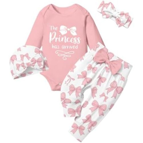 Infant Newborn Baby Girl Clothes Long Sleeve Snap Romper Pant Sets