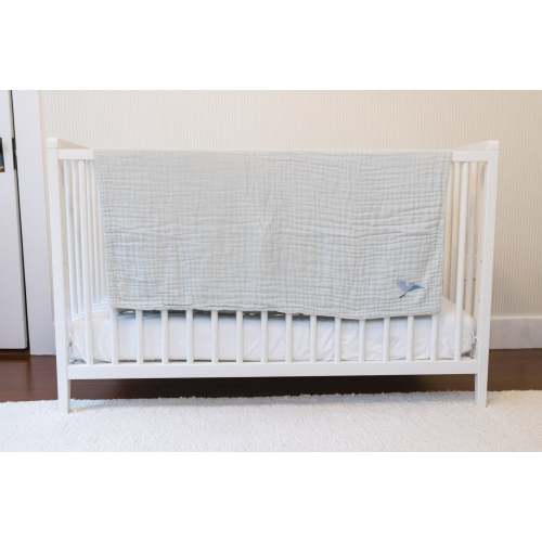 Glacial Sage All-Season Organic Muslin Mini Blanket